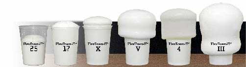 Flex Foam-It vienen en diferentes densidades