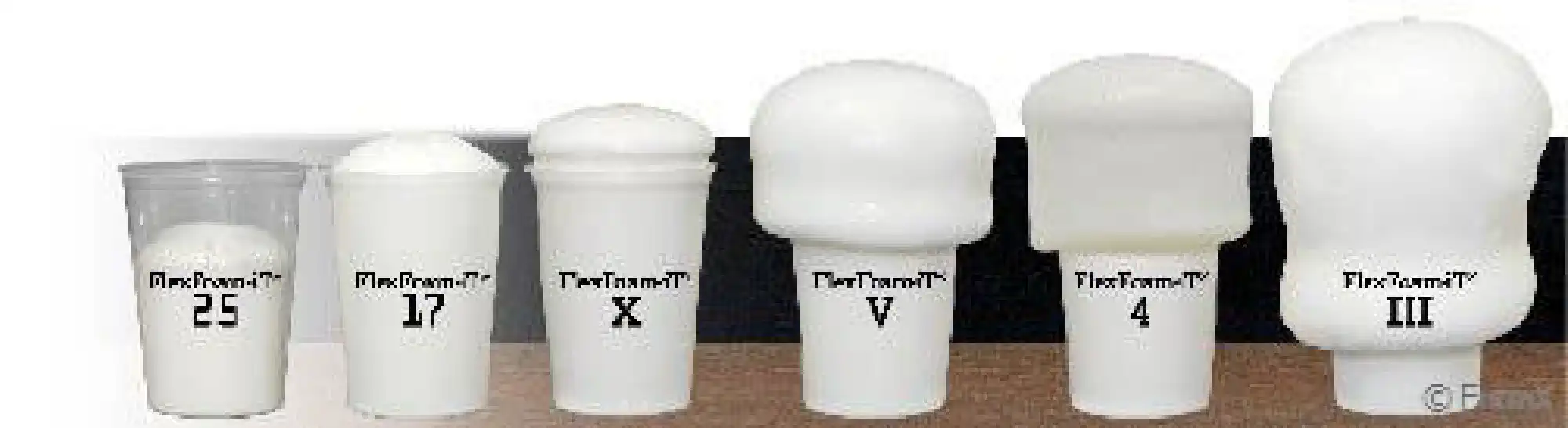 Las espumas de PU Flex Foam-iT están disponibles en diferentes densidades